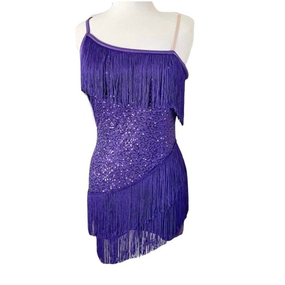 Revolution Fringe Sequin Figure Skating Dress - Picture 1 of 8